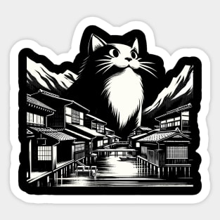 Kawaii Cat Anime Japanese Retro Funny Cat Sticker